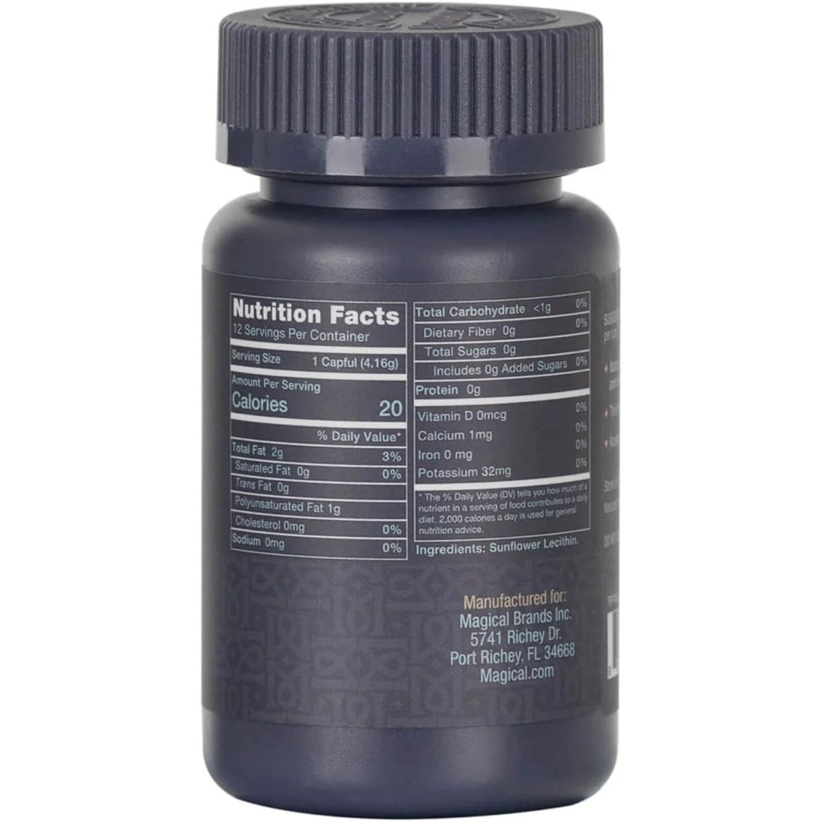 MAGICAL BUTTER Machine Sunflower Lecithin Powder 1.76 Oz - Enhances Texture & Stability in Cooking & Baking - Suppviv