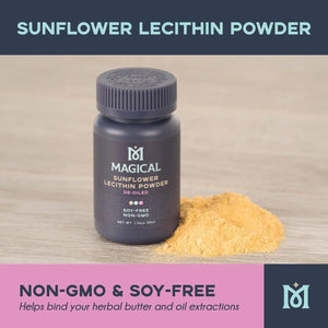 MAGICAL BUTTER Machine Sunflower Lecithin Powder 1.76 Oz - Enhances Texture & Stability in Cooking & Baking - Suppviv