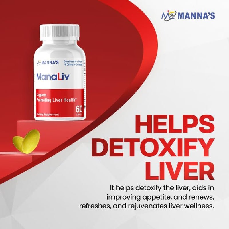 MANNA Manaliv Supports Promoting Liver Health 60 Tablets - Suppviv