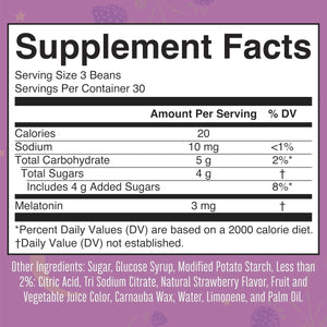 Maryruth Organics Melatonin Vita - Beans for Adults | Relaxation & Sleep Support 90 Count - Suppviv