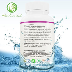 Max Absorption USDA Organic Milk Thistle Extract 2000Mg 60 Ct 1 PACK - Suppviv