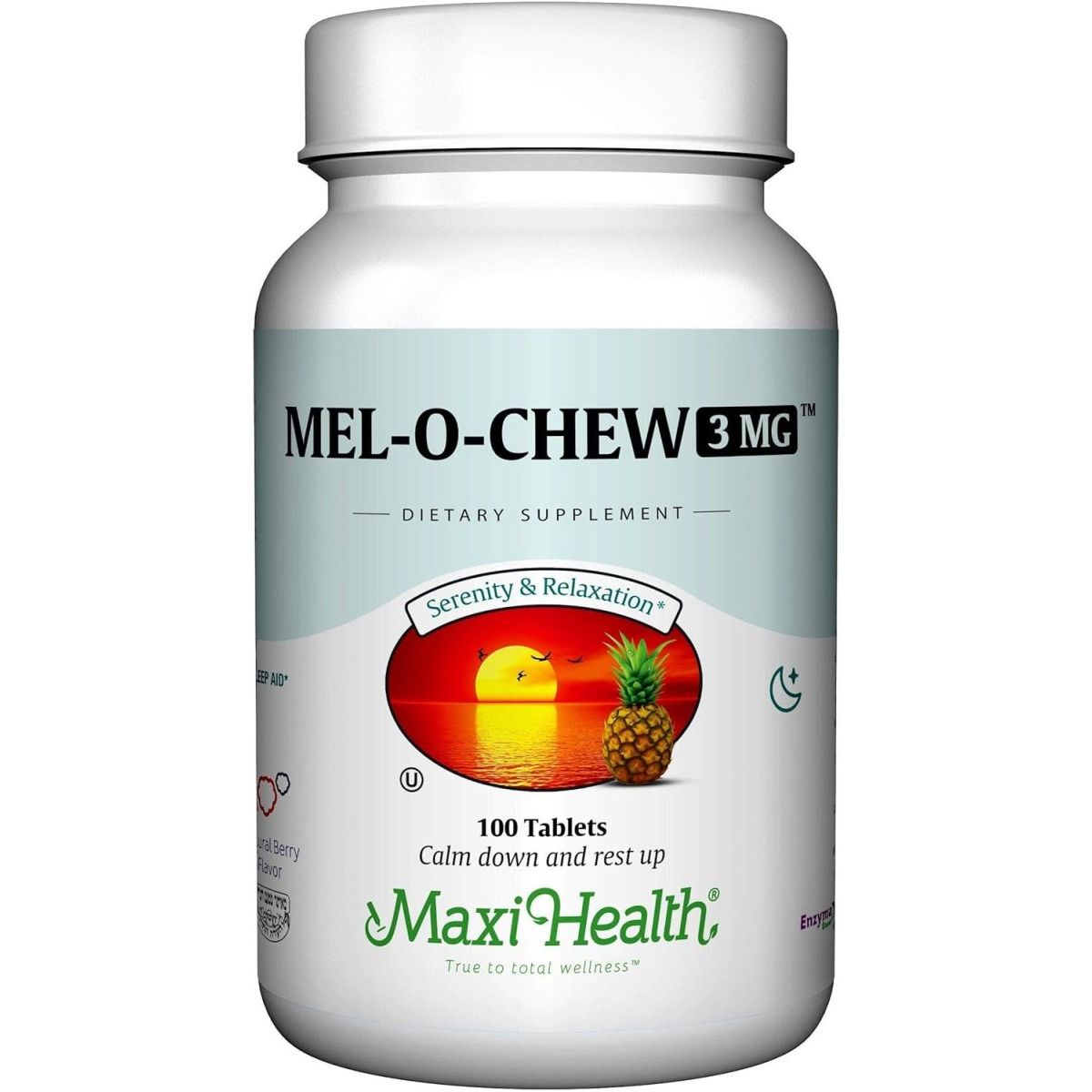 Maxi Health Chewable Melatonin For Adults or Teens (100 Count) - Suppviv