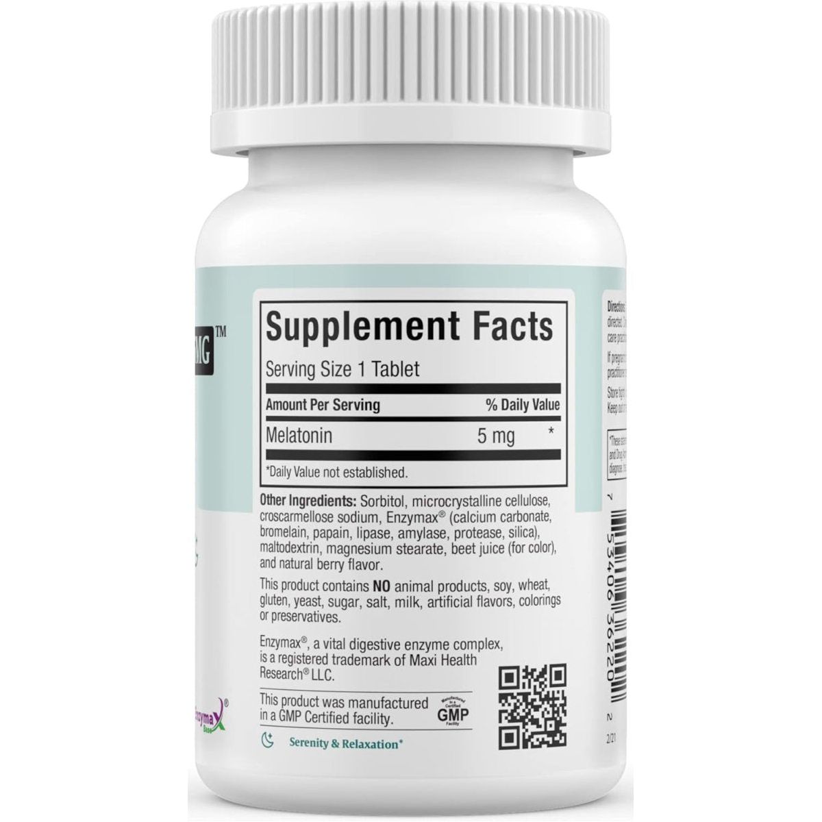 Maxi Health Extra - Strength Mel - O - Chew 5 MG Kosher Chewable Melatonin (200 Count) - Suppviv