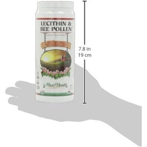 Maxi Health Lecithin & Bee Pollen - Brain, Energy and Digestion Support - 14 Oz Powder - Kosher - Suppviv