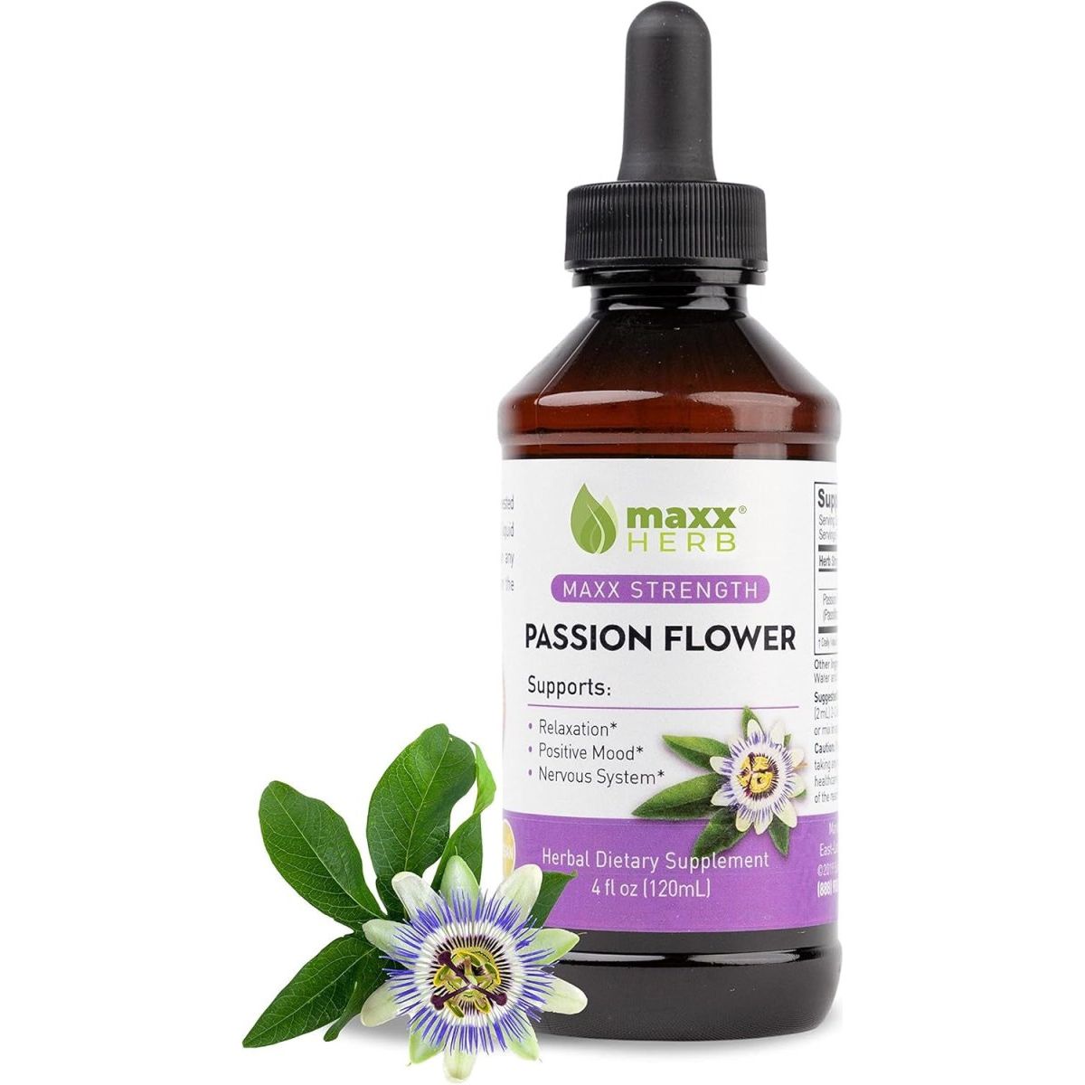 Maxx Herb Passion Flower Extract - 4 Oz Bottle (60 Servings) - Suppviv