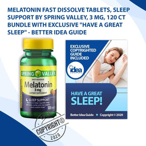 Melatonin Fast Dissolve Tablets - Sleep Support by Spring Valley 120 Ct - Suppviv