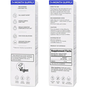 Melatonin Sleep Spray 2 Mg (215 Servings) - Liquid Melatonin Spray for Sleep - Suppviv