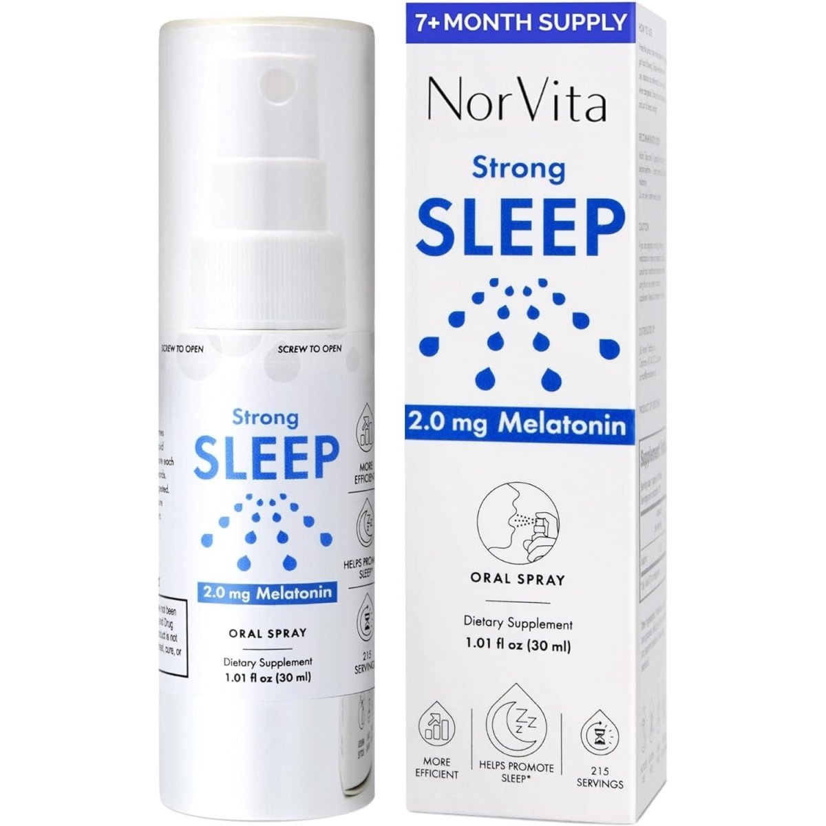 Melatonin Sleep Spray 2 Mg (215 Servings) - Liquid Melatonin Spray for Sleep - Suppviv