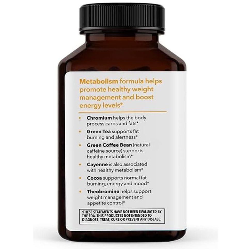 Metabolism - Weight Control Support & Energy Boosting Supplement 140 Capsules - Suppviv