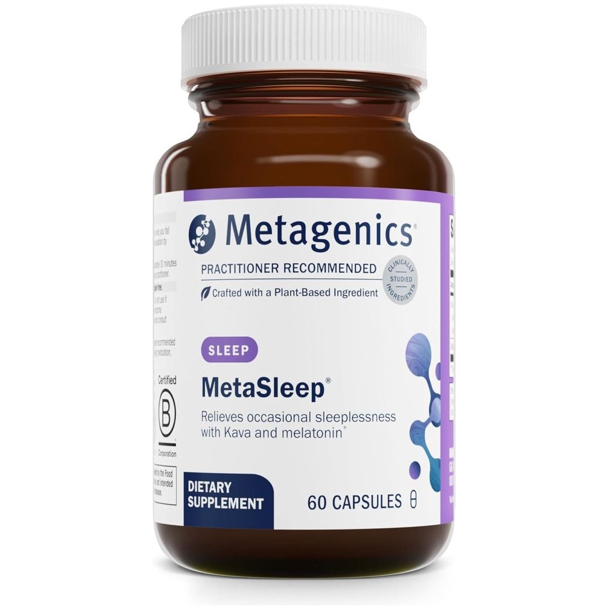 Metagenics - Metasleep Melatonin with Kava Sleep Supplement - 60 Capsules - Suppviv