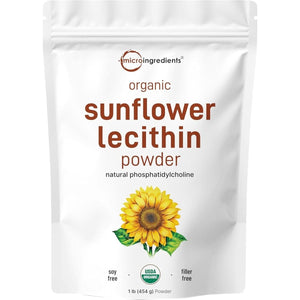 Micro Ingredients Organic Sunflower Lecithin Powder, 1 Pound - Suppviv