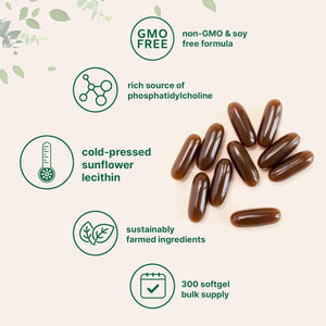 Micro Ingredients Sunflower Lecithin 1,600Mg per Serving, 300 Softgels | Lactation Supplement - Suppviv