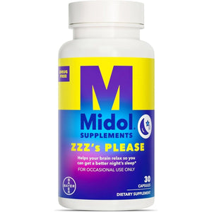 MIDOL Supplements Zzz’S Please 1 Mg Melatonin Capsules 30 Count - Suppviv