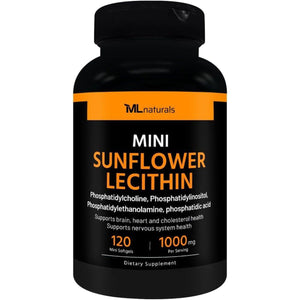 Mini Sunflower Lecithin 120 Softgels - Supports Brain Health. - Suppviv
