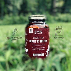 MK Supplements – Grass - Fed Heart & Spleen 3000 Mg,Immunity, Allergy Support,180 Capsules - Suppviv