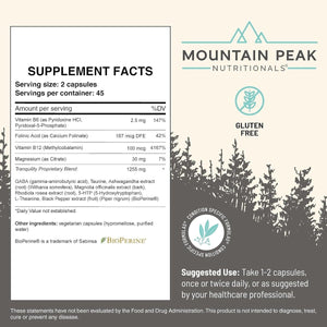Mountain Peak Nutritionals Tranquility Formula - Sleep & Stress Management (90 Capsules) - Suppviv