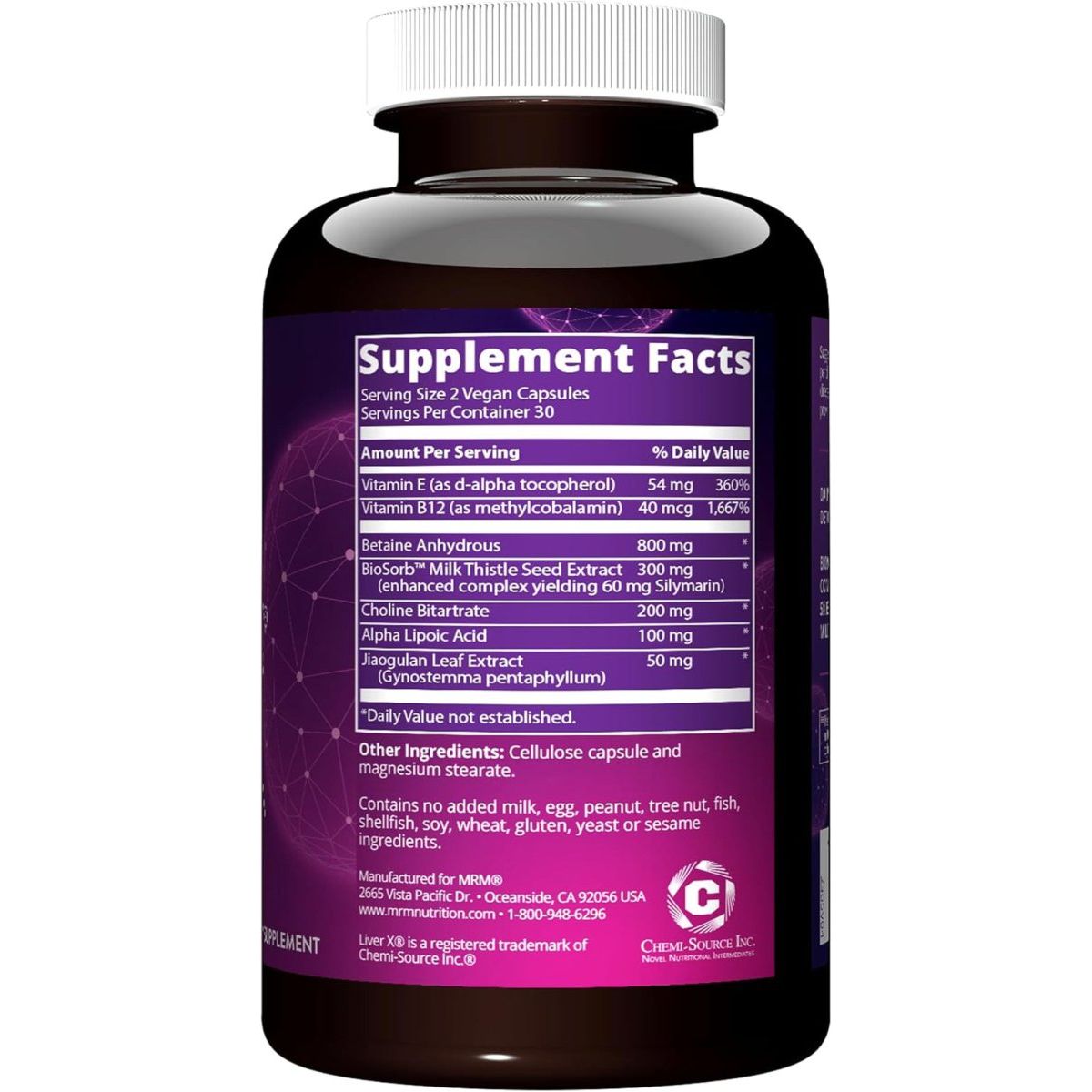 MRM Nutrition, Liver X, 60 Vegan Capsules - Suppviv