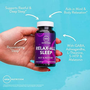 MRM Nutrition Relax - All ® Sleep - With Melatonin + Ashwagandha |30 Servings - Suppviv