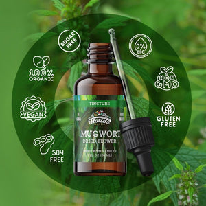 Mugwort Extract Liquid Drops – Organic Relaxation & Sleep Support Drops 2 Fl Oz - Suppviv