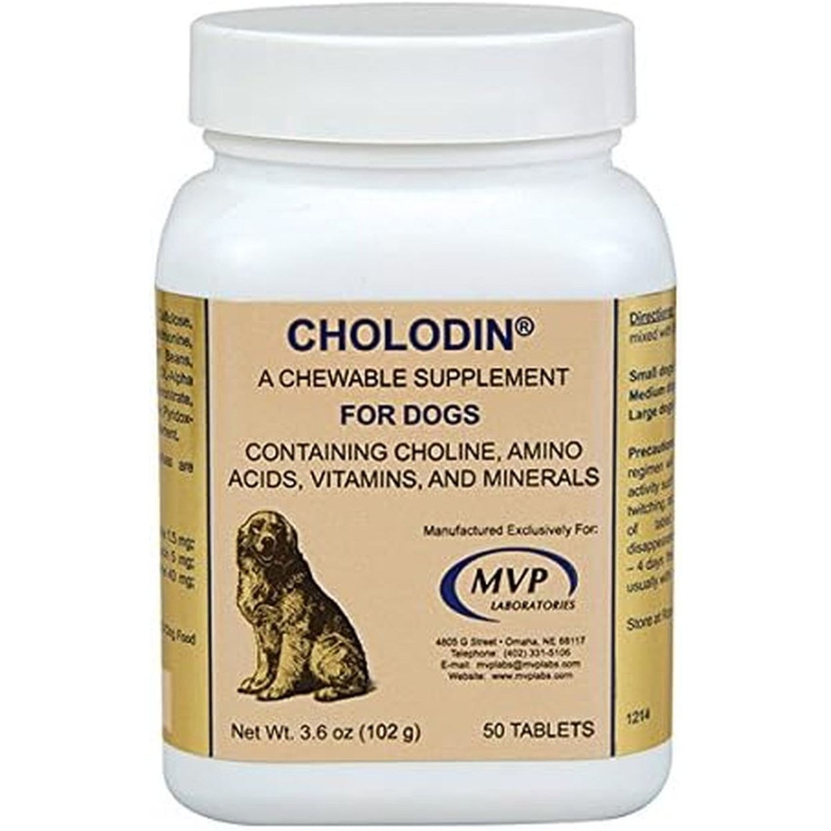 MVP Laboratories Cholodin Tablets - 50 Ct - Suppviv