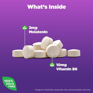 Natrol Melatonin 3 Mg - Supplement for Restful Sleep 60 Tablets - Suppviv