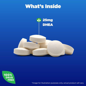 Natrol Mood & Stress DHEA 25Mg with Calcium Supplement 180 Tablets, 180 Day Supply - Suppviv