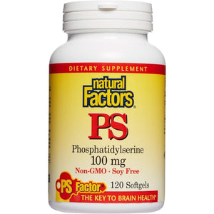 Natural Factors, Phosphatidylserine, Support for Memory, Concentration and Brain Functions, Soy and Gluten Free, 120 Softgels - Suppviv