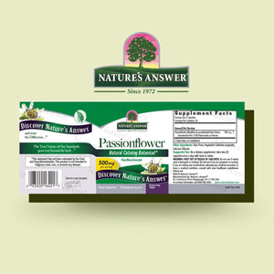 Nature'S Answer Passion Flower - Natural Calming Botanical 60 Capsules - Suppviv