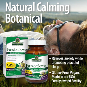 Nature'S Answer Passion Flower - Natural Calming Botanical 60 Capsules - Suppviv