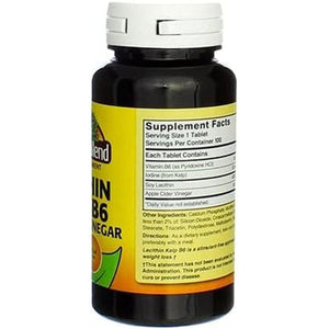 Nature'S Blend Lecithin Kelp - B6 with Cider Vinegar 100 Tabs - Suppviv