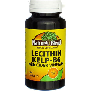 Nature'S Blend Lecithin Kelp - B6 with Cider Vinegar 100 Tabs - Suppviv