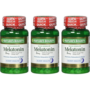 Natures Bounty Melatonin 3 Mg Quick Dissolve Tablets 240 Count - Suppviv
