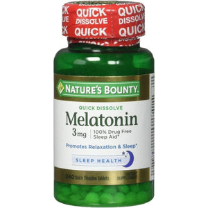 Natures Bounty Melatonin 3 Mg Quick Dissolve Tablets 240 Count - Suppviv