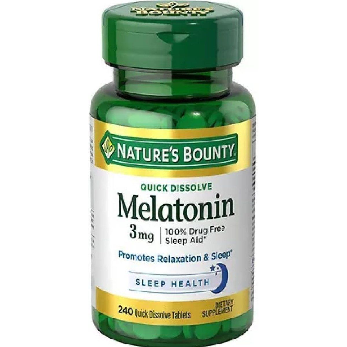 Nature'S Bounty Melatonin 3 Mg Tablets 120 Tablets (Pack of 2) - Suppviv