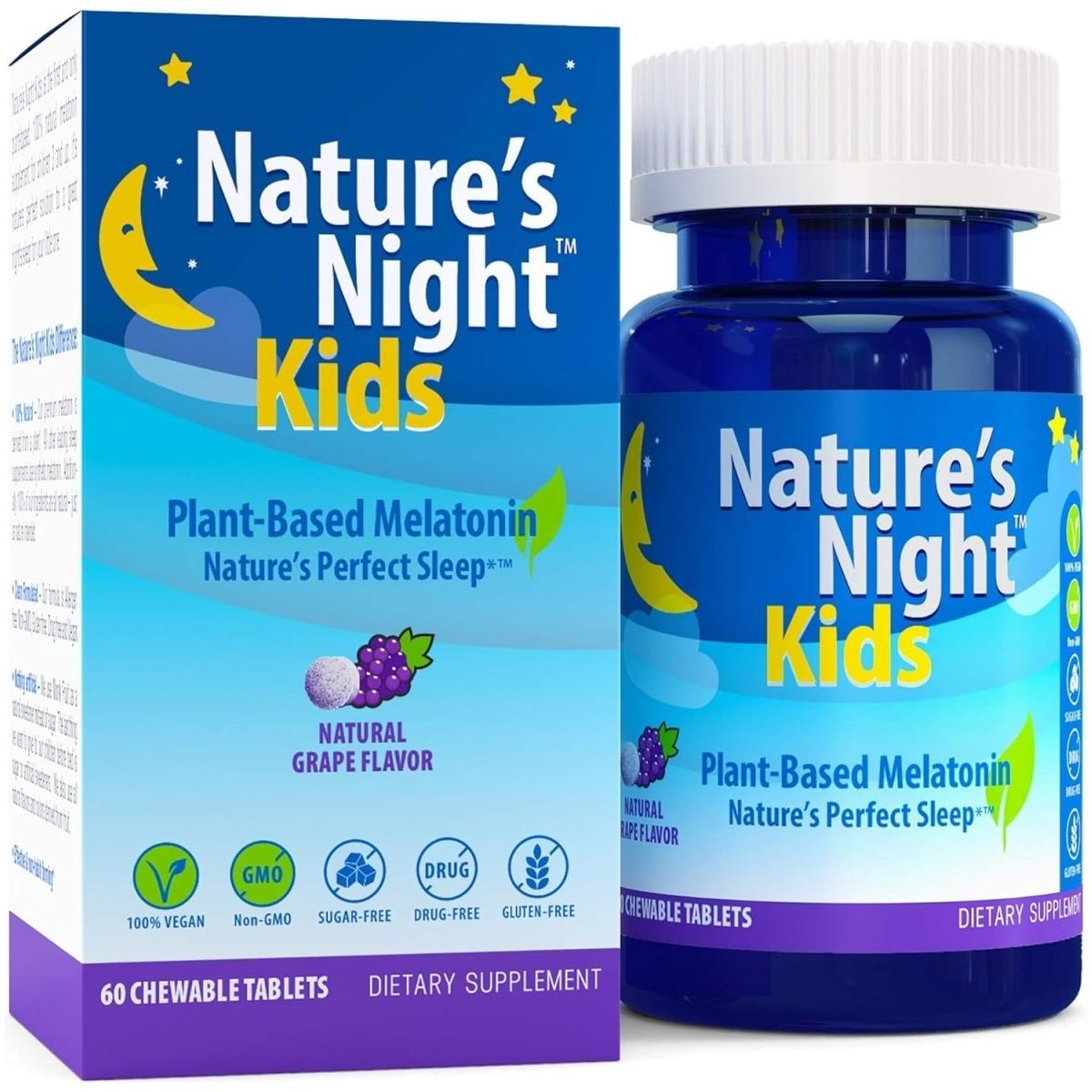 Nature'S Night Kids - Plant Based Melatonin 1MG (60 Tablets) - Suppviv
