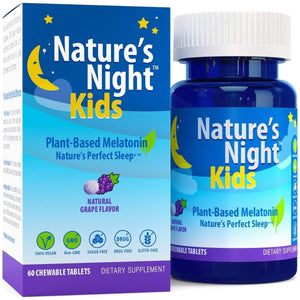 Nature'S Night Kids - Plant Based Melatonin 1MG (60 Tablets) - Suppviv