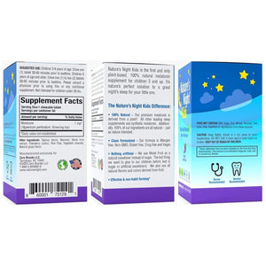 Nature'S Night Kids - Plant Based Melatonin 1MG (60 Tablets) - Suppviv
