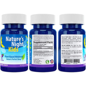 Nature'S Night Kids - Plant Based Melatonin 1MG (60 Tablets) - Suppviv