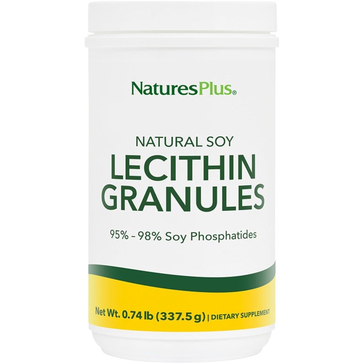 Natures plus Lecithin Granules - 95% Soy Phosphatides, 12 Oz - Lecithin Powder Supplement 45 Servings - Suppviv