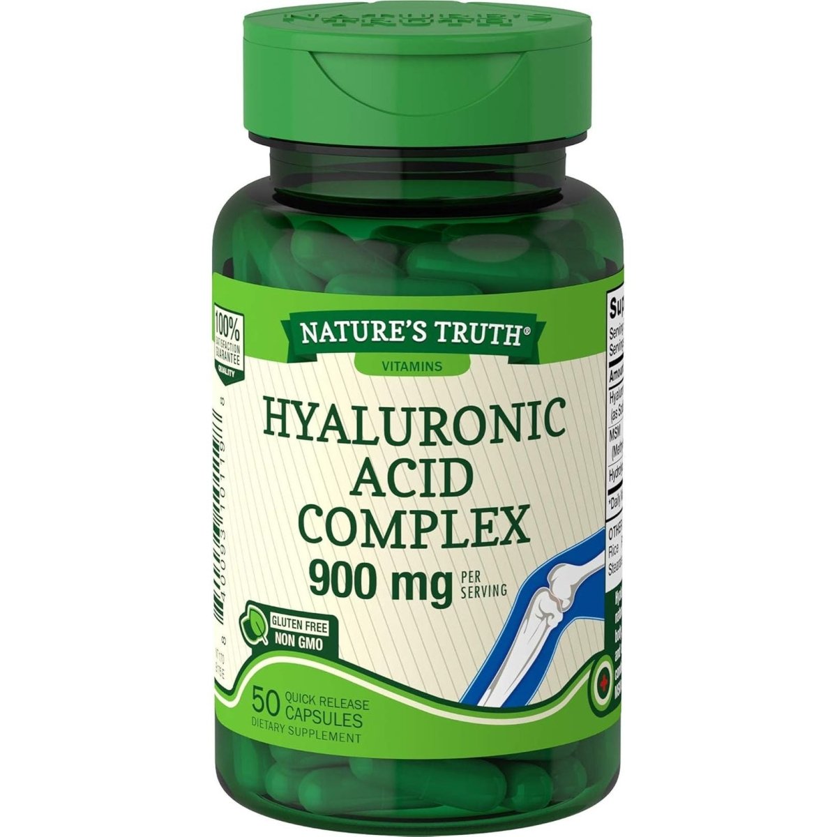 Nature'S Truth Hyaluronic Acid with Collagen & MSM | 900Mg | 50 Capsules | Non - Gmo & Gluten Free Supplement - Suppviv