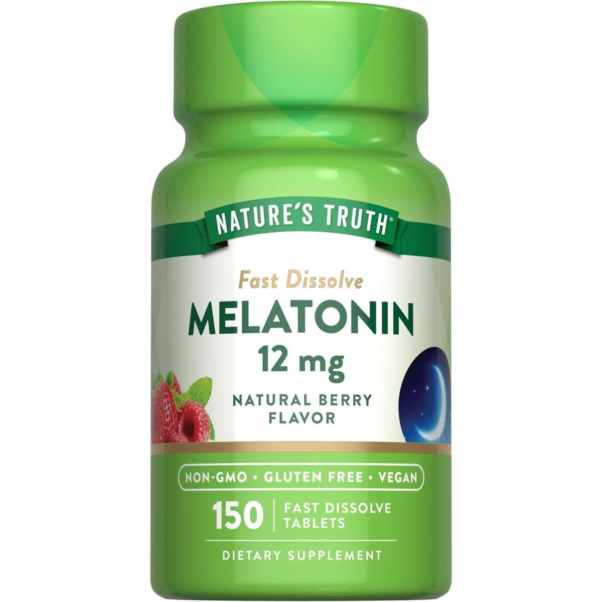 Nature'S Truth Melatonin 12 Mg - Natural Berry Flavor | 150 Tablets - Suppviv