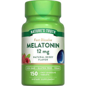 Nature'S Truth Melatonin 12 Mg - Natural Berry Flavor | 150 Tablets - Suppviv