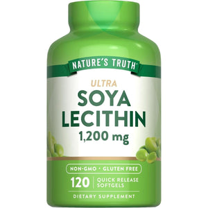 Nature'S Truth Ultra Soy Lecithin 1200 Mg | 120 Softgels | Non - Gmo, Gluten Free Supplement - Suppviv