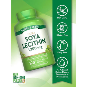 Nature'S Truth Ultra Soy Lecithin 1200 Mg | 120 Softgels | Non - Gmo, Gluten Free Supplement - Suppviv