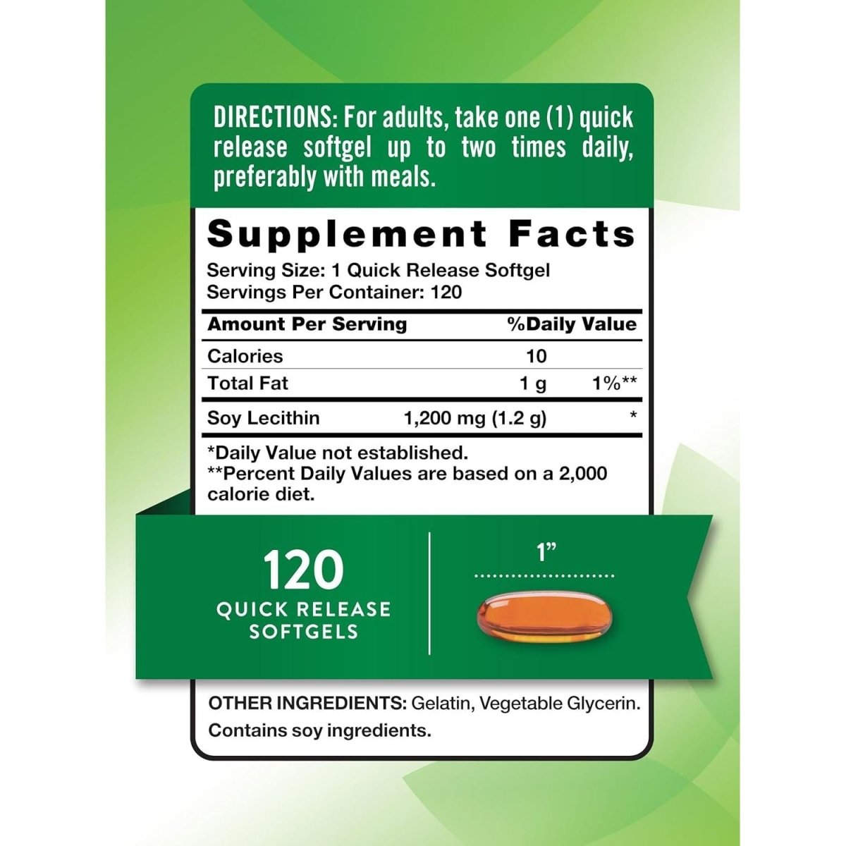 Nature'S Truth Ultra Soy Lecithin 1200 Mg | 120 Softgels | Non - Gmo, Gluten Free Supplement - Suppviv