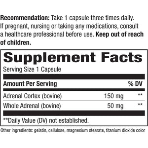 Nature'S Way Adrenergize with Adrenal Cortex & Whole Adrenal, Energy Support*, 50 Capsules - Suppviv