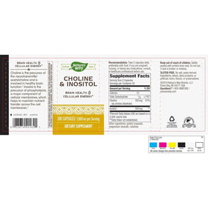 Nature'S Way Choline & Inositol - 1,000 Mg - Supports Brain Health & Cellular Energy* 100 Capsules - Suppviv