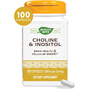 Nature'S Way Choline & Inositol - 1,000 Mg - Supports Brain Health & Cellular Energy* 100 Capsules - Suppviv