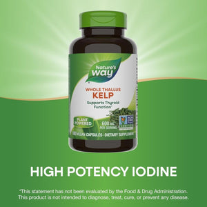 Nature'S Way Kelp - Supports Thyroid Function - Iodine Supplement 180 Capsules - Suppviv