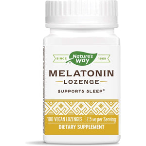 Nature'S Way Melatonin Lozenge, Sleep Support*, 2.5 Mg, 100 Vegan Lozenges - Suppviv